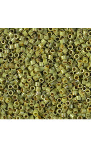 Miyuki delica beads 10/0 - Opaque chartreuse picasso DBM-2265